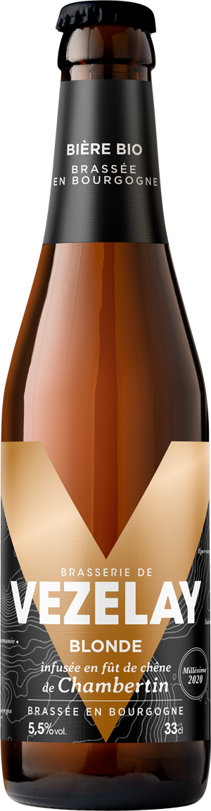 Bouteille de bière Brasserie de Vézelay 33CL Blonde de Chambertin